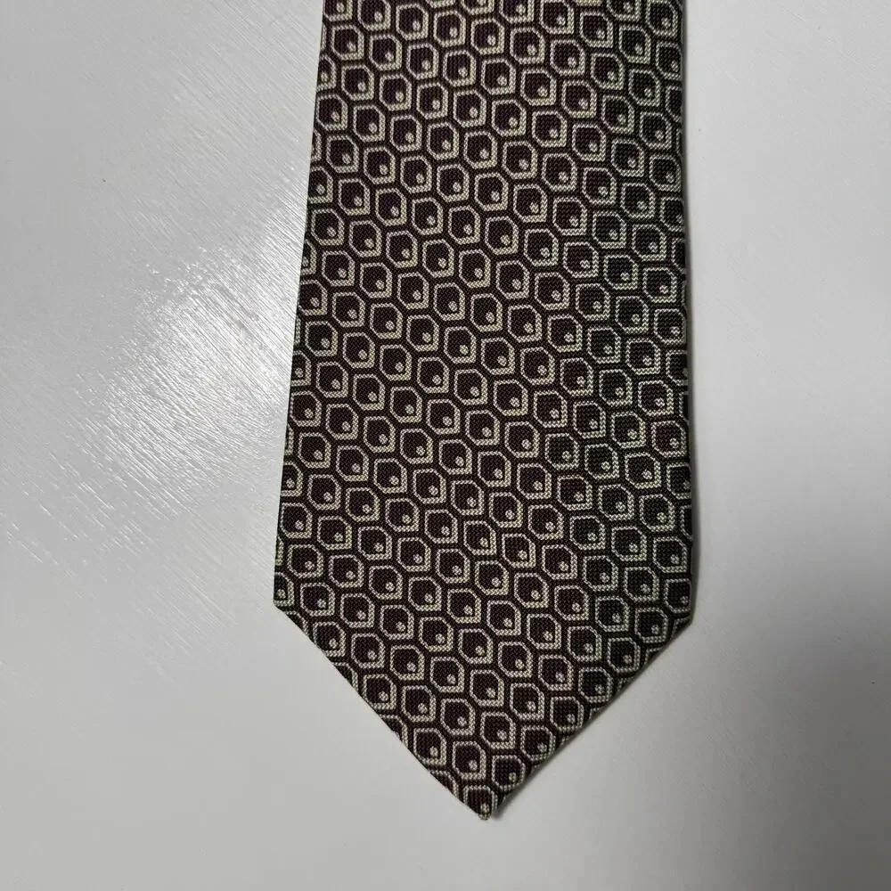Polo by Ralph Lauren‎ Geometric honeycomb desing/points  red/purple Tie